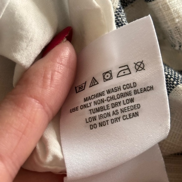 Anthropologie Maeve Chiloe Striped Button Front Midi Skirt - Picture 15 of 15